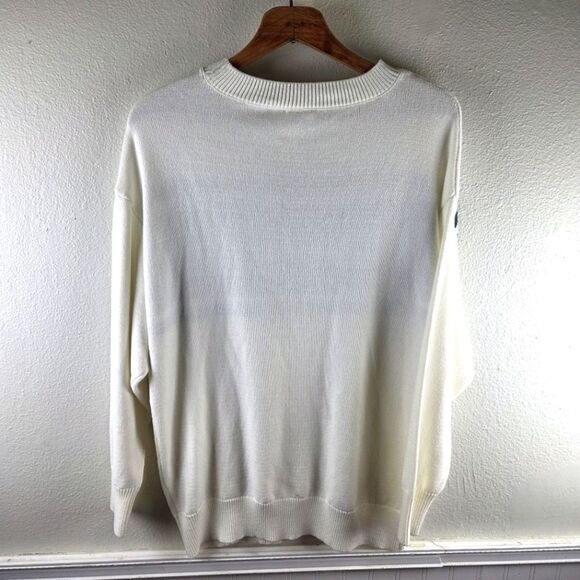 Men's Moonrise Nantucket White Oversized Pull Over Sweater Size Small - Picture 2 of 8
